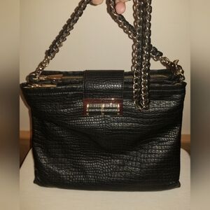 NWOT, Ivanka Trump black faux ipad/ tablet case purse, gold accents.Great look